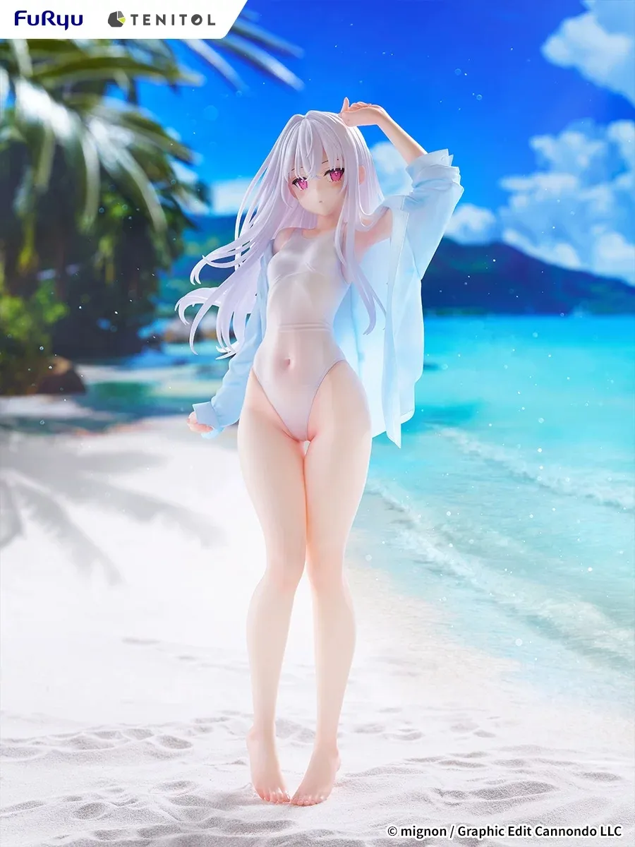 行版《mignon原創角色》shiro Swimsuit ver. 1/7 TENITOL TALL PVC Figure