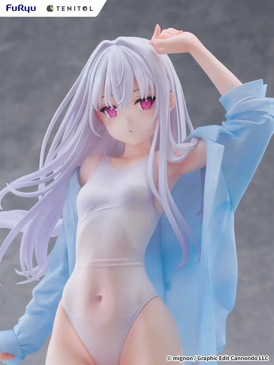 行版《mignon原創角色》shiro Swimsuit ver. 1/7 TENITOL TALL PVC Figure