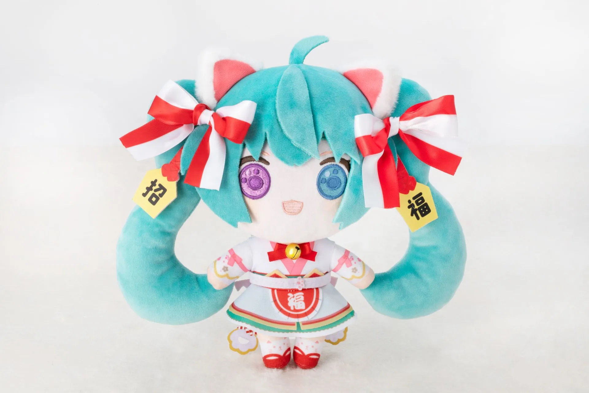 行版《初音未來×招財貓》白貓標準版絨毛公仔