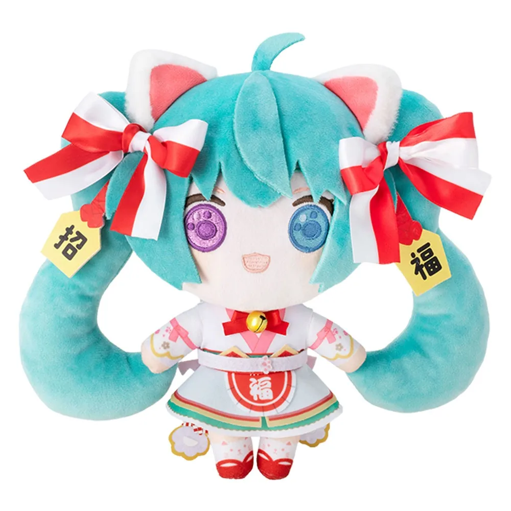 行版《初音未來×招財貓》白貓標準版絨毛公仔