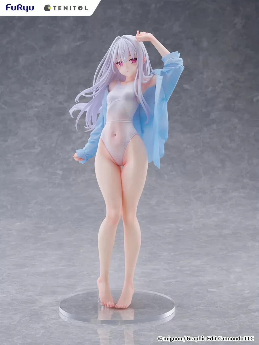 行版《mignon原創角色》shiro Swimsuit ver. 1/7 TENITOL TALL PVC Figure