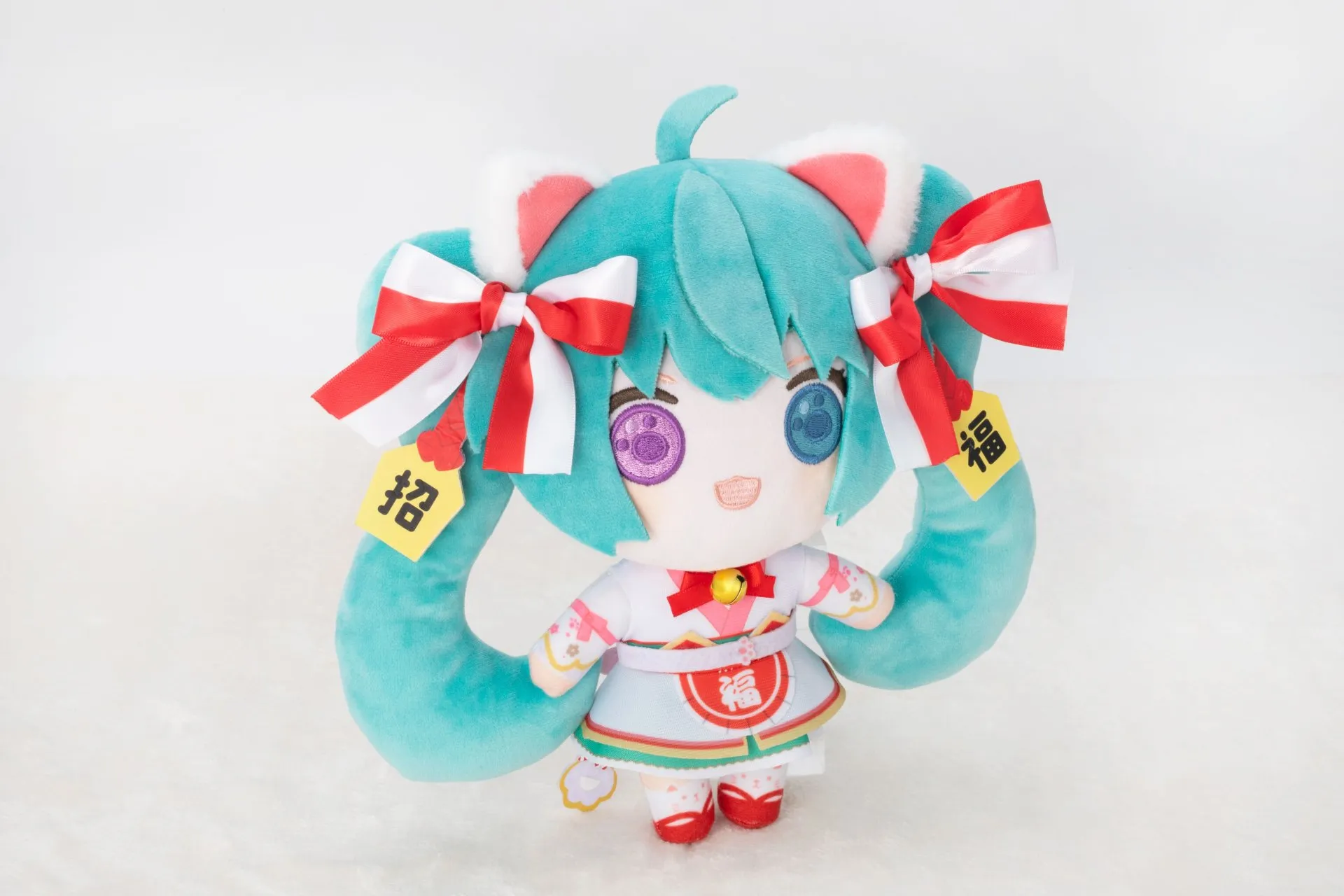 行版《初音未來×招財貓》白貓標準版絨毛公仔