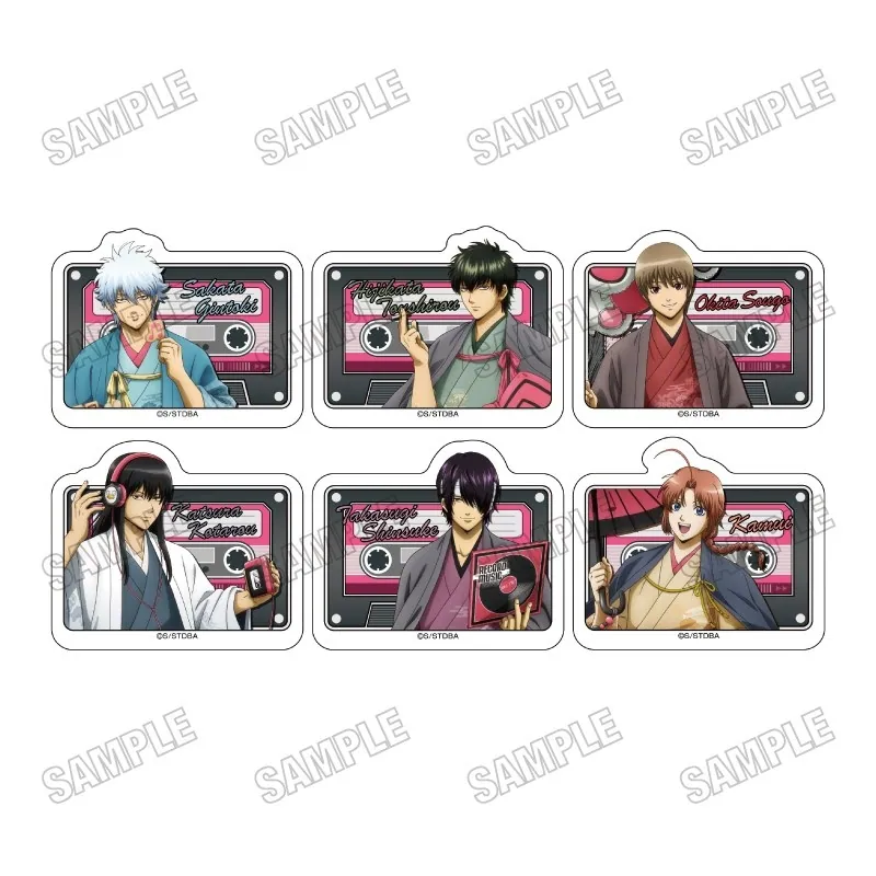 日版《銀魂》銀魂×HMV POP UP SHOP MUSIC ver. 亞加力襟章Collection(6個入)